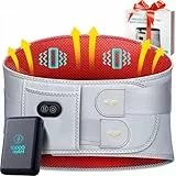 ALLJOY 170CM Wärmegürtel Rücken Heizkissen Kabellos Massagegerät, 10000mAh Heizkissen mit Abschaltautomatik, Wärmekissen für Rücken mit 3 Massagemodi 3 Wärmestufen, Geschenke für Männer Frauen