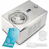 ProfiCook® Eismaschine & Jogurtbereiter in Einem | Eis in 20 min. | für bis zu 1500ml | Eismaschine mit Kompressor | für Eis & Frozen Joghurt | Inkl. Rezepte, Eisspachtel & Messbecher | PC ICM 1091 N