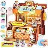 Ltteaoy Bastelset Mädchen kinder ab 6 8 10 Jahre, DIY Miniatur Haus - Squishy Selber Machen Set mit Flüssigsilikon, 3D Holzpuzzle Book Nook, Spielzeug Geschenke Mädchen 8 9 10 11 12 Jahre
