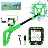OMMO Metalldetektor Kinder, Über USB Wiederaufladbarer Metalldetektor mit LCD-Bildschirm, 72-100cm Verstellbarer für Kinder, Metalldetektoren mit IP67 wasserdichte Spule zum Aufspüren von Schätzen
