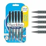 Paper Mate Flexgrip Ultra-Druckkugelschreiber Stifte Set | mittlere Spitze (1,0 mm) | schwarz | 5er-Packung | Schulsachen
