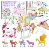 Adventskalender 2025 Kinder, Einhorn Adventskalender Mädchen, Malset für Kinder Einhorn, Kreativ Set für Kin-der, Beste Weihnachtsgeschenke für Mädchen
