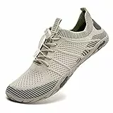 IceUnicorn Strandschuhe Badeschuhe Damen Herren Schwimmschuhe Aquaschuhe Sommer Schnell Trocknend Surfschuhe(Beige,39EU)