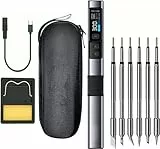 Elektrisches Lötkolben-Set, HS-02A, 100 W, Mini-Lötkolben, 100 – 450 °C, Stromversorgung PD/QC/DC, 9 – 20 V, Schnellheizung, 6 Lötköpfe für die Präzisionsreparatur der Elektronik