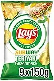 Lay's Subway Chicken Terriyaki - Knusprig gewürzte Kartoffelchips für eine gelungene Party (9 x 150 g)