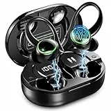 2026 Bluetooth Kopfhörer, Kopfhörer Kabellos Bluetooth 5.4 Sport tiefer Bass, 56 std Spielzeit In Ear Kopfhörer mit 4 ENC Noise Cancelling Mic, IP7 Wasserdicht Ohrhörer LED-Anzeige für Studium/Arbeit