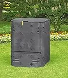 JUWEL Ganzjahres-Komposter Bio 600 Anthrazitgrau (Nutzinhalt 600 l, für Garten- / Küchenabfälle, Gartenkomposter mit Befüllklappe mit Windsicherung, UV- /witterungsbeständig, Limited Edition) 20166