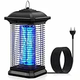 Insektenvernichter Elektrisch, EUQQZU 18W 4000V Leistungsstarker Wasserdichter Fliegenfalle Elektrisch, UV-Mückenlampe,Fliegenfallenreichweite 100M², für den Innen- und Außenbereich