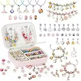 Emibele Armband-Bastelset Für Mädchen, 133 PCS Schmuck-Bastelset DIY Kunst Handwerk Spielzeug Mit Tragbarer Schmuck-Box Für Mädchen 5-12, Geschenke Für Teenager-Mädchen Zu Geburtstag Weihnachten