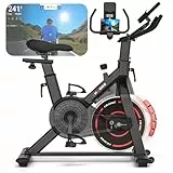 [UPGRADE] Heimtrainer Fahrrad mit APP, CHAOKE Hometrainer Fahrrad, Leises, Stufenlos Einstellbares Magnetsystem, Ergometer Heimtrainer mit LCD-Display, Indoor Fitnessbike für Zuhause, Bis 150KG