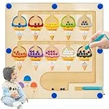 RunHero Montessori Spielzeug Labyrinth Holz Magnetspiel Lernspiele Motorikspielzeug Kinderspielzeug Geschenk für ab 2 3 4 5 6 7 8 Jahre Kinder