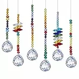 ToBeIT 6pcs Kristall Sonnenfänger Zaubert Lichtreflexe Dekoanhänger selber basteln (30mm)