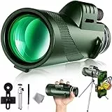 Severnier Monokular Teleskop, 12x50 Monoculars,mit BAK4-Prisma und FMC-objektiv, mit Smartphone Halterung stativ,Monocular kompakt für Konzerte,Sportveranstaltungen,Wildtiere,Camping