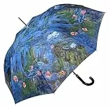 VON LILIENFELD Regenschirm Claude Monet Seerosen Auf-Automatik Kunst Stockschirm Stabil