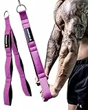 MANUEKLEAR Trizepsseil Kabelbefestigung mit größerem Bewegungsbereich, Trizeps-Pull-Down-Seil für Push-Downs, Crunches, Facepulls für professionelles Fitnessstudio (Rosa)