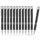 AUAUY Einziehbare Kugelschreiber, 12 Stück Premium Druckkugelschreiber, Blau Tinte, Metall Stift Klick-Kugelschreiber für Schule Büro Bedarf Geschenk Schreibtisch Mitarbeiter Abschluss Jubiläum