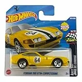 Hot Wheels Ferrari 365 GTB4 Competizione JBC19 HW Race Day 10/10 Short Card gelb Ferrari Lizenz Mattel 2025 1:64