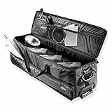 Walimex Pro Studio-Trolley XL – schwarz – 1027 x 379 x 324 mm – inkl. ausziehbaren Trolleygriffs, gepolsterten Schultergurts, variabler Inneneinteilung, Hartgummiräder – Stativtasche, Kameratasche