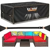 Enzeno Abdeckung Gartenmöbel Wasserdicht 280x220x90cm, Loungemöbel Abdeckung Winterfest, Abdeckhauben Balkonmöbel für Möbelsets, Lounge Plane für Gartenmöbel, Schutzhülle für Sitzgruppe Gartenmöbels