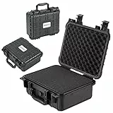 Arebos Kamerakoffer 15 L/Hartschalen-Kamerakoffer/unisversal anpassbar/Universalkoffer Fotokoffer mit Einlage für Kamera Objektive und Zubehör/Waffenkoffer/bruchsicher, staubdicht, wetterfest