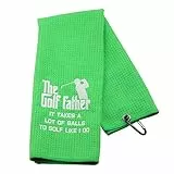 NOBRANDS Lustiges Golf-Handtuch als Geschenk für den Vater mit Aufschrift „The Golf Father It Takes A Lot Of Balls To Golf Like I Do“, Vatertag Geburtstag