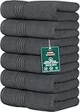Utopia Towels - Premium Handtücher - 100% gekämmte, ringgesponnene Baumwolle, ultraweich und sehr saugfähig, Dicke Handtücher 41 x 71 CM's, hochwertige Handtücher (6er-Pack, Grau)