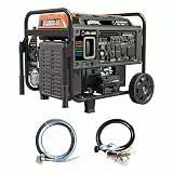 GENMAX 10500 Peak Watt Tri Fuel Open Frame Inverter Generator, mit ATS, Silent Technologie, CO Sensor, Digitalanzeige und 50A, Ideal für Heimsicherung, Baustelle und RV Camping (GM10500XiT)