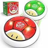 POPERFUN Air Power Fußball mit LED, Indoor Outdoor Hover Fußball Spielzeug für Jungen und Mädchen 3-12 Jahren, Schwebender Fussball Geburtstags (2 Stück)