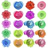NUOBESTY 24 Led-Leuchtringe Kronenblumenform Blinkende Ringe Fingerspielzeug Neuheit Die Im Dunkeln Leuchten Geleeringe Partygeschenke Für Erwachsene Kinder
