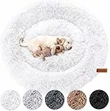 Wahre Tierliebe Hundebett Fluffy Wolke - Das Original, mit waschbarem Bezug Hundekissen, Hundekorb, Flauschiges Hundebett für große, mittelgroße & kleine Hunde