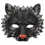 STOBOK Spukhaus-Requisite Löwenmaske Halloween Cosplay Pu- Schaum Löwenmaske 3D- Gesicht Tier Kostüm für Erwachsene Masken für Festival Tanzparty Maskerade (Schwarz)