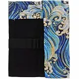 Beaupretty Aufrollbares Stifteetui aus Baumwoll Leinen Großes Federmäppchen mit 12 Fächern Stifte Rolltasche für Künstler und Kunststudenten