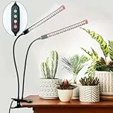FECiDA 18W Clip Pflanzenlampe 2000 Lumen, Vollspektrum Pflanzenlampe mit Zeitschaltuhr für Zimmerpflanzen, Grow Light mit High PPFD Wachstumslampen für Blumen, Gemüse, Hydroponik mit Timer 4,8,12 Hr