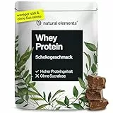 natural elements Whey Protein Pulver – Schoko – 1kg – 23g Protein pro Portion – für deinen Muskelaufbau, hochdosiert – in Deutschland produziert & laborgeprüft
