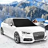 mizikuu Frontscheibenabdeckung Auto, Scheibenabdeckung Winterabdeckung Eisschutz Magnet Fixierung Faltbare Windschutzscheibe Auto Abdeckung gegen Schnee, EIS, Frost, UV-Strahlung, Sonne, Staub