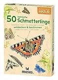 moses. Expedition Natur - 50 heimische Schmetterlinge| Bestimmungskarten im Set | Mit spannenden Quizfragen