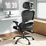 TRALT Ergonomischer Bürostuhl - Schreibtischstuhl mit Verstellbare Kopfstütze Höhenverstellbarer Bürostuhl Büro Stuhl - Office Chair Ergonomic Desk Chair - Gaming Stuhl 150kg für Lange Zeit Schwarz