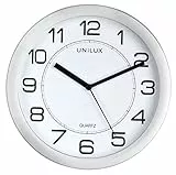 Unilux Wanduhr Magnetisch Attraction, 22 cm, lautlos, silbergrau, Grau