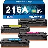 MYCARTRIDGE 216A Toner (MIT CHIP) Kompatibel für HP 216A Ersatz für HP Color LaserJet Pro M183fw M182n M182nw M155a M155nw M155 - 4 Pack
