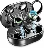 2026 Bluetooth Kopfhörer Sport, Kopfhörer Kabellos Bluetooth 5.4 Hi-Fi Stereo, 50 Std In Ear Kopfhörer mit ENC Noise Cancelling und 4 HD Mics, LED-Anzeige, IP7 Wasserdicht Kabellose Ohrhörer mit USB-C