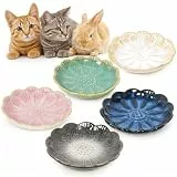 Katzennapf Keramik,5 Stück Futternapf Katze Keramik Katzenfressnapf Für Kätzchen & Kleintiere Katzenfutter Napf Katzenschüssel Flach Futterschale Katze Katzen Napfset