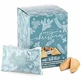 FOOD crew 12x Weihnachtsglückskekse mit Zimt Geschmack – Glückskekse Weihnachten - Süßigkeiten Weihnachten - Gebäck Einzeln Verpackt mit deutschen Sprüchen - Vegan - Made in Germany