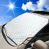 Frontscheibenabdeckung Winter, Auto Windschutzscheibenabdeckung, Autoscheiben Abdeckungen Winter, Thick Scheibenabdeckung Auto, Auto Winter Zubehoer, Faltbar Frontscheibenabdeckung für Frostschutz