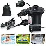 Elektrische Luftpumpe, Luftpumpe für Luftmatratze 2 in 1 Elektrische Pumpe Aufblasbar und Ablassen Tragbare Luftpumpe Elektrisch mit 3 Luftdüse für Matratze,Pool,Luftmatratze,Boot Schwimmring