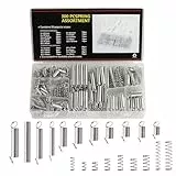 300 Stk Feder Zugfedern Sortiment Set, Edelstahl Druckfedern & Spannfeder Set, Spiralfedern Metallfeder Sprungfeder Stahlfedern Spannfedern für Werkzeuge Geräte Auto Compression Springs(20 Größen)