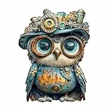 WOODBESTS Holzpuzzle Erwachsene, Mechanische Eule Holzpuzzle, Unregelmäßige einzigartige Puzzle, Schöne Geschenke für Puzzle-Liebhaber (L-34 * 26cm 215 Stück)
