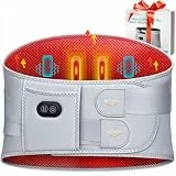 ALLJOY 170CM Heizkissen Kabellos Wärmegürtel Rücken Massagegerät, Heizkissen mit Abschaltautomatik, Wärmekissen für Rücken mit 3 Massagemodi 3 Wärmestufen, Geschenke für Männer Frauen