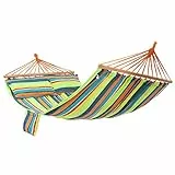 SONGMICS Hängematte Outdoor Mehrpersonen, Stabhängematte, tragbar und atmungsaktiv, 210 x 150 cm, TÜV Rheinland, 300 kg statische Belastbarkeit, für Outdoor Garten GDC22Q