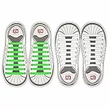 INMAKER Schnürsenkel Ohne Binden für Kinder und Erwachsene, 2 Packungen, Elastische Schnürsenkel für Turnschuhe,Silikon Flache Schnürsenkel für Trainer