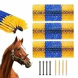 VEVOR Kratzbürste, 3er-Set Viehbürste mit 6 Schrauben, 51 x 19 x 10 cm Scheuerbürste, zur Linderung von Juckreiz & zur Reinigung, Fellpflege & als Kratzbaum für Pferde, Schweine und Rinder